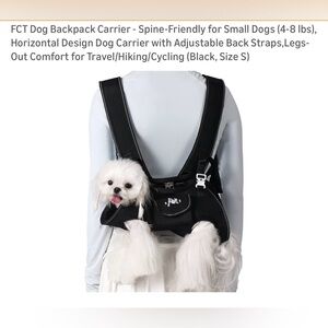 Black Dog Carrier Backpack - Hands-Free Pet Sling. Small